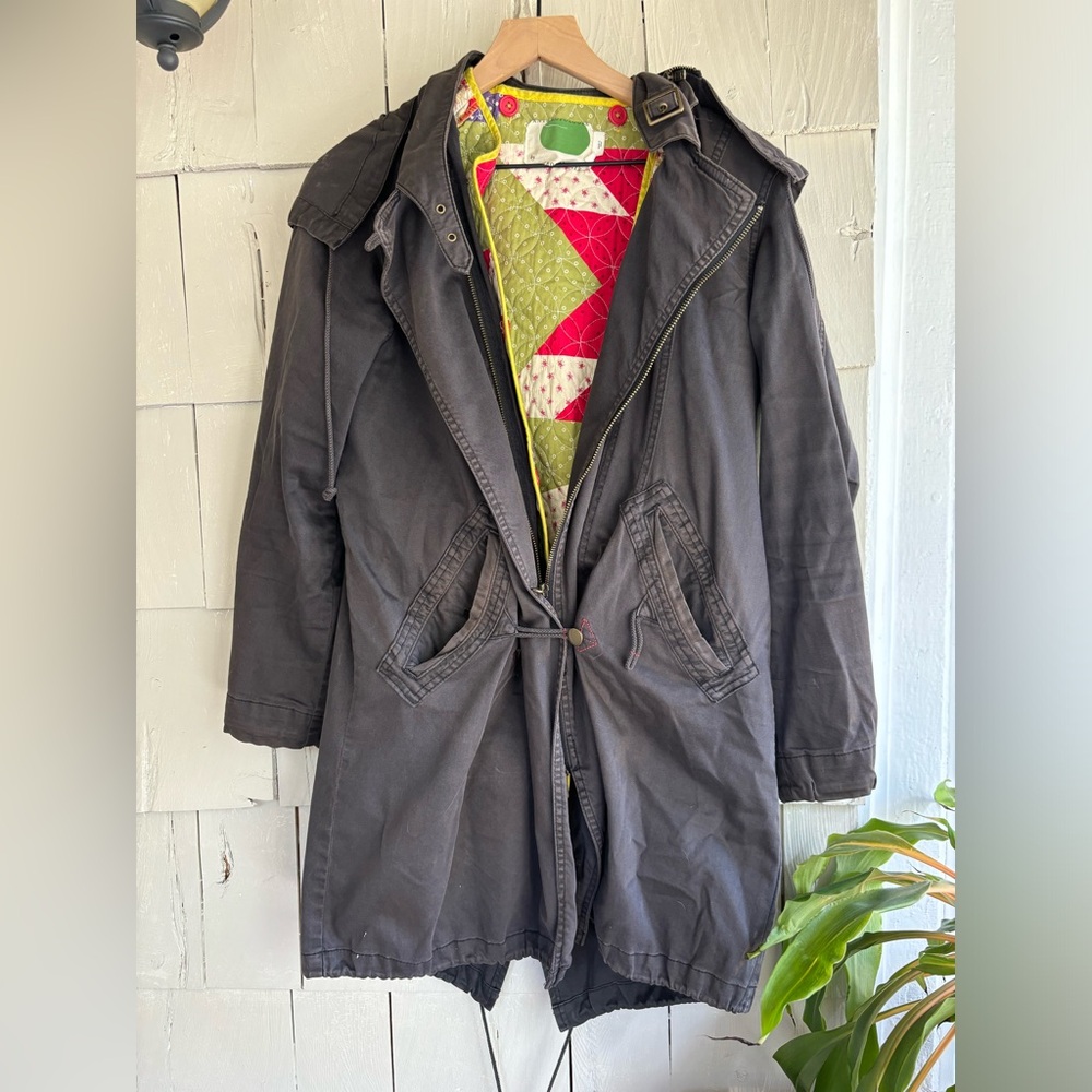 Quilt Lined Black Anorak Jacket